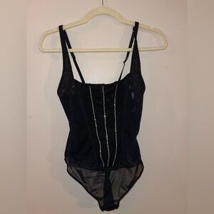 Nwt auden rhinestone lingerie bodysuit medium
